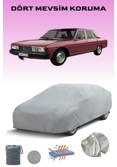 Peugeot 604 Uyumlu Araba Brandası, Oto Branda, Araba Çadırı, Su-güneş Geçirmez Gri