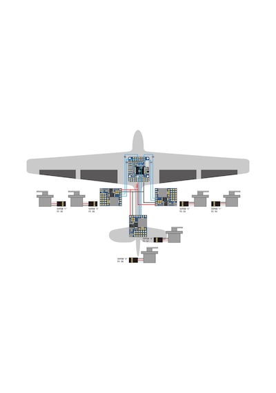 Servo PDB w/BEC 5.5-36V to 5-8.2V