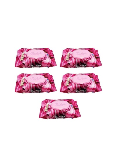 5 Paket Red Rose Islak Havlu Mendil 90 Adet Kapaklı Gül Kokulu 11'li Set
