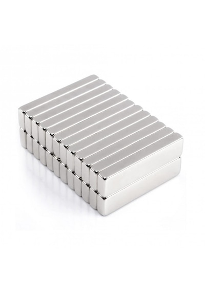 1 Adet Neodyum Mıknatıs Boy: 40mm En: 10mm Kalınlık: 5mm 40x10x5 Ndfeb Güçlü Mıknatıs N107