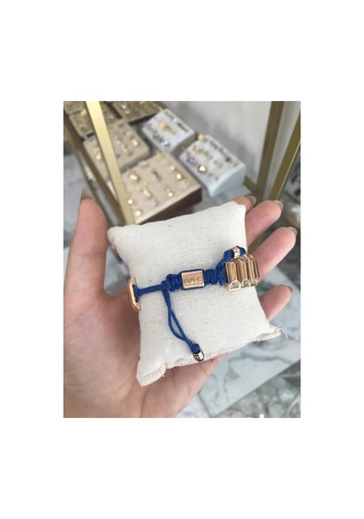 Taş Detaylı Love Model Bileklik Altın