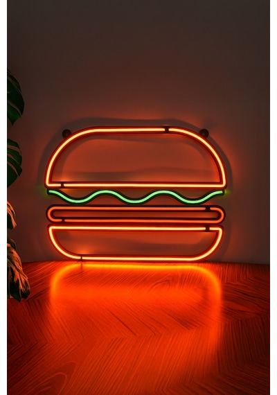 Hamburger Neon Dekor