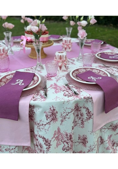 Fransız Pink Masa Örtüsü