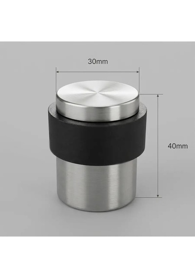5 Adet Mat Inox Paslanmaz Çelik Kapı Stoperi Lüks Zemin Tipi Kauçuk Tamponlu Kapı Stopu