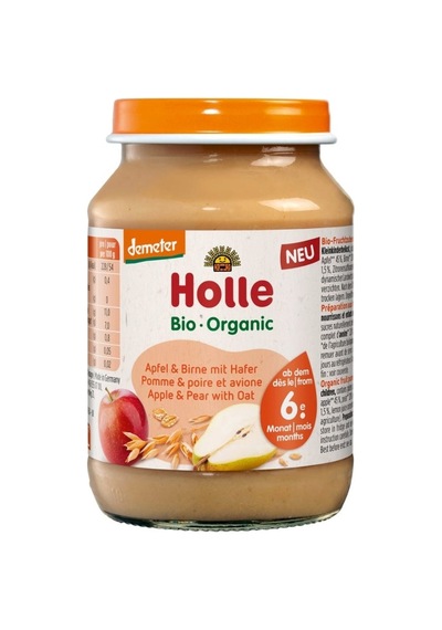 Holle Organik Yulaflı Elma Armut 190 Gr
