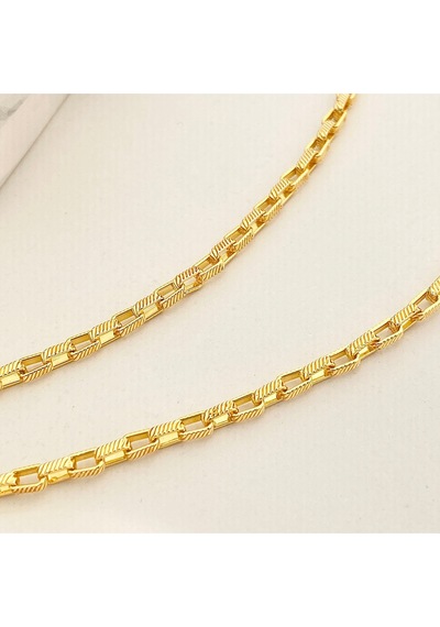 Küp Zincir Kolye Pirinç Gold 45+5cm Gold