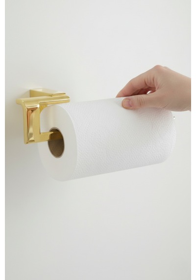 Tema Premium Kağıt Havluluk Altın Paslanmaz Mutfak Rulo Askısı Lüks Banyo Aksesuarı 5 Yıl Garanti Altın