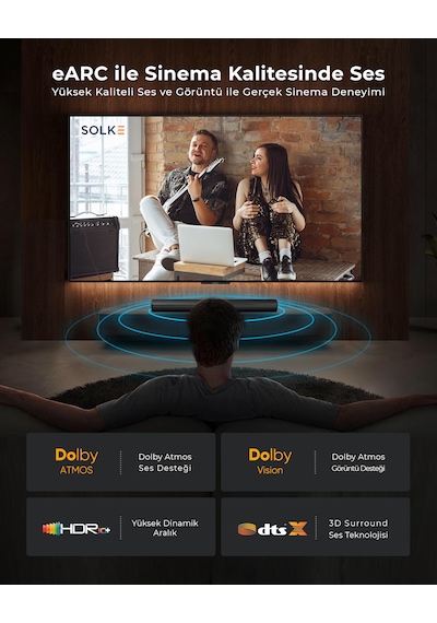 Solke Hdmı 2.1 Kablo 8k 60hz 4k 120hz 48gbps Ultra High Speed Örgülü Alüminyum 2 M