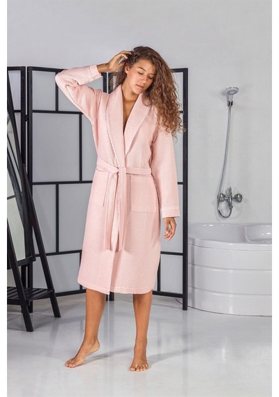 Unisex Soho Pike Bornoz - Pudra