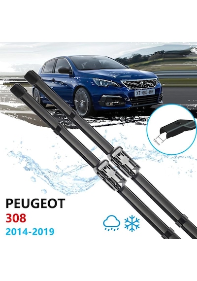 Peugeot 308 Ön Cam Muz Silecek Takımı 2014-2019