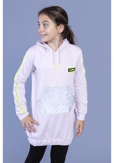 Toontoy Kız Çocuk Kanguru Cepli Reflektör Detaylı Sweatshirt Açık Pembe