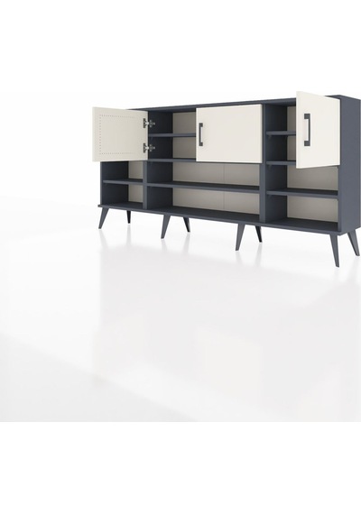 Arges Konsol 9 Raflı 3 Kapaklı 176x30x83 Antrasit-aytaşı/antrasit Aytaşı/antrasit Arges Konsol 9 Raflı 3 Kapaklı 176x30x83 Antrasit-aytaşı/antrasit Aytaşı/antrasit