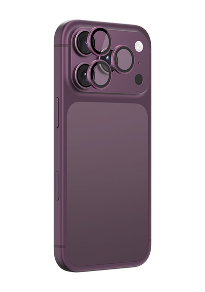 Apple iPhone Uyumlu 18 Pro Max Amazingthing Radix Vision Parlama Önleyici Kamera Lens Koruyucu Aparatlı Mor