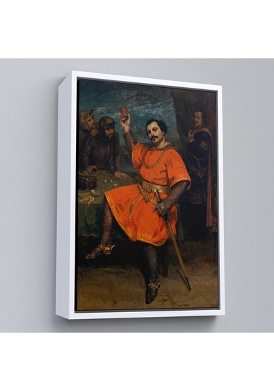 Ahşap Çerçeveli Gustave Courbet - Louis Gueymard Şeytan Robert Rolünde Tablo-7356