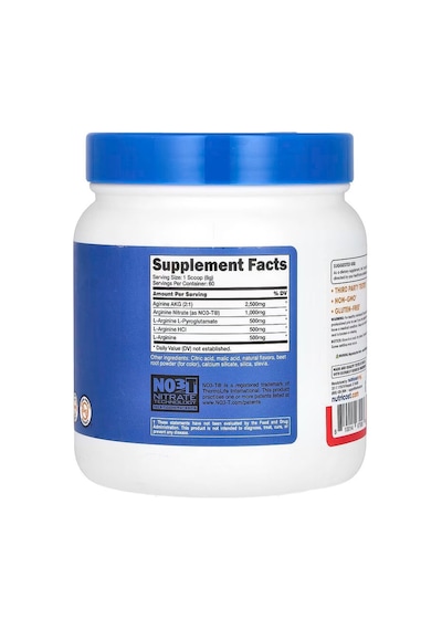 Nutricost Arginine Akg 2:1 Hcl Nitrate Nitric Oxid Complex Fruit Punch 474 G