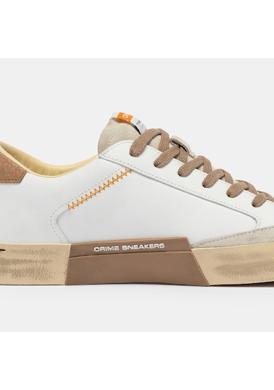 White Sneaker Erkek 190002pp8.10 Crime London Dıstressed Lo Beyaz