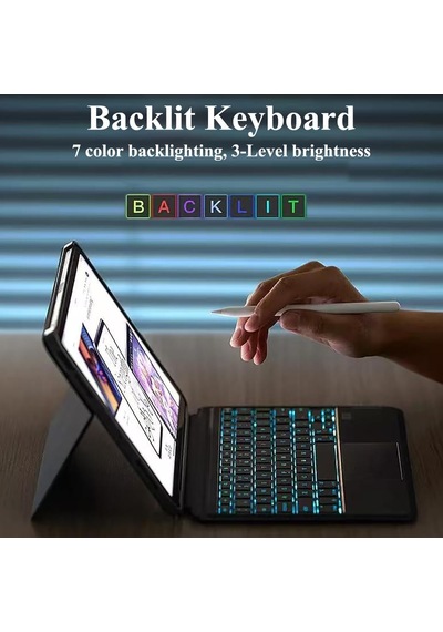 Samsung Galaxy Uyumlu Tab S10 Ultra/s9 Ultra/s8 Ultra 14.6inç İçin İle Uyumlu Magic Keyboard Işıklı Mag Touchpad Blutooth Işıklı Standlı Klavyeli Kılıfı