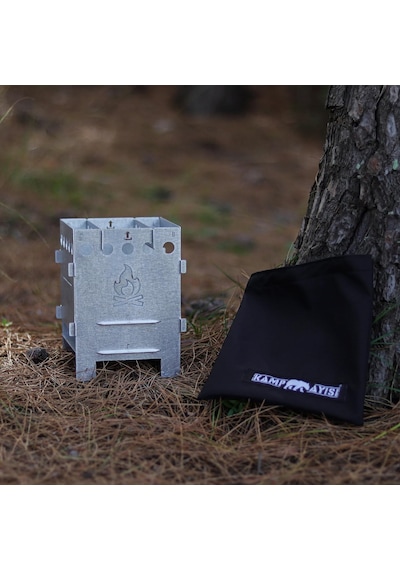 Pyroeco Ateş Kutusu: Pratik Ve Katlanabilir Çantalı Metal Kamp Ocağı Genel