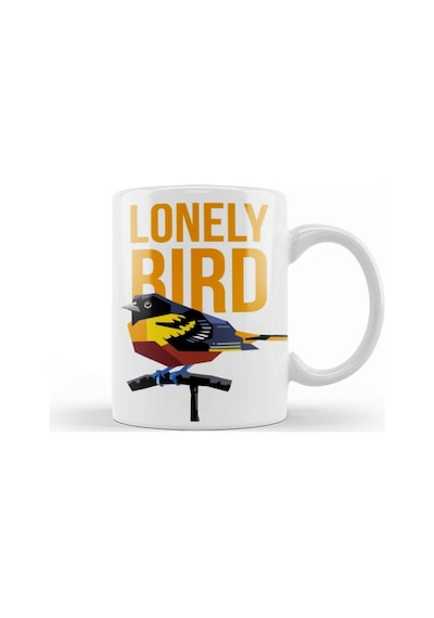 Lonely Bird Kupa Bardak Porselen Karışık