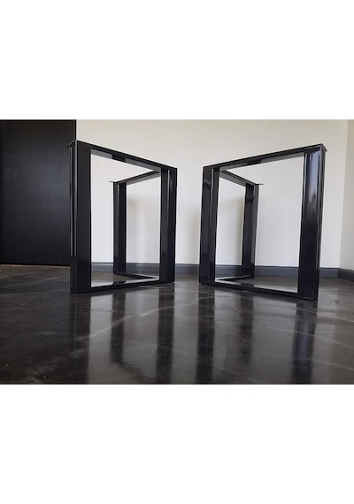 Masif Sehpa Ayağı Metal Sehpa Ayağı Üçgen Tasarım Siyah