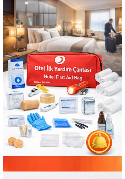 Otel Pansiyon İlk Yardım Çantası, Resepsiyon, Plaj İlk Yardım Çantası Yönetmeliğe Uygun 35 Parça