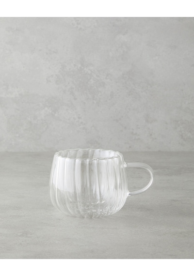 English Home Astral Borosilikat Cam Double Wall Kupa 180 Ml Şeffaf Şeffaf