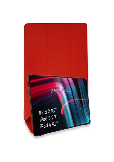 Mey İthalat Apple iPad 4 9.7 Kılıf Tablet Smart Kılıf - Kırmızı Tablet Kılıfı