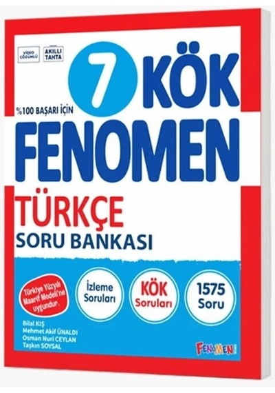 7. Sınıf Türkçe Kök Soru Bankası Fenomen Okul Yayınları
