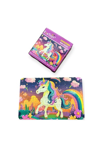 Ahşap Unicorn Mini Puzzle 4 Yaş 54 Parça