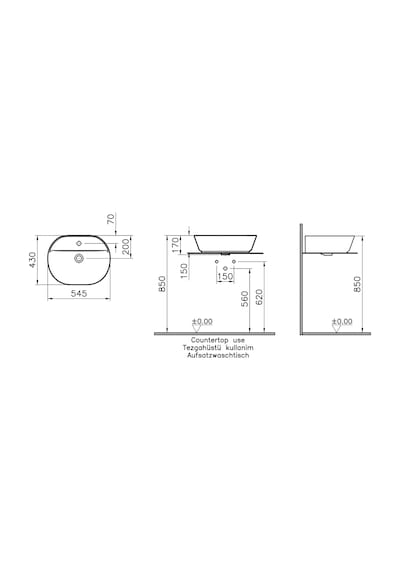 VitrA Geo Çanak Lavabo Mat Bej 7428B020-0001