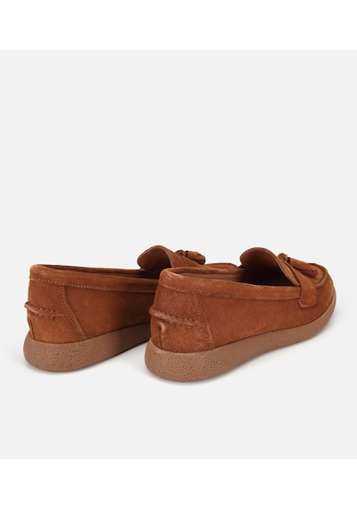 Hotiç Kadın Süet Deri Taba Püskül Detaylı Günlük Loafer 01ayh320530a370 01ayh320530a370