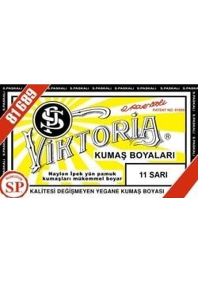 11 Sarı Renk Kumaş Boyası Viktoria