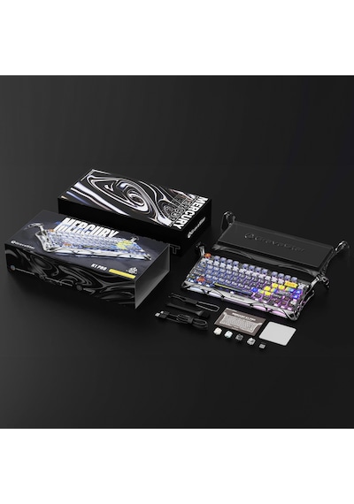 Gravastar Mercury K1 Pro Rgb Kablosuz Mekanik Gaming Klavye, Alüminyum Çerçeveli, İngilizce Q, Uzay