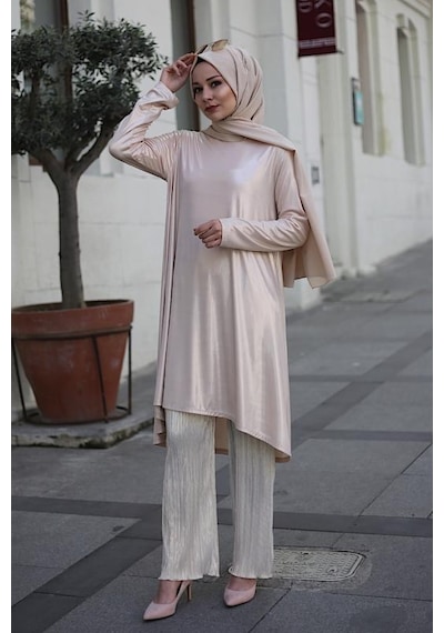 Dore Tunik Pantolon İkili Takım Altın