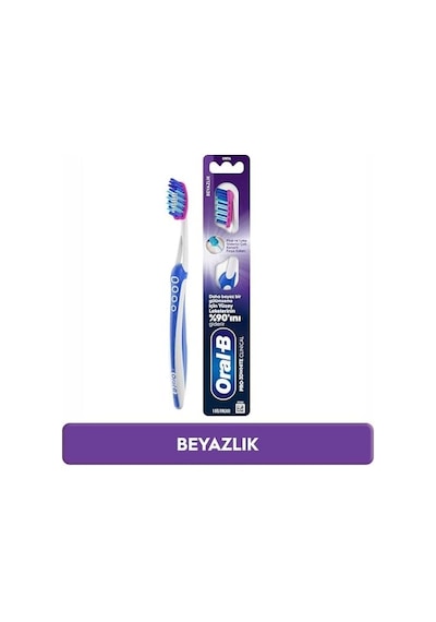 Pro-3dwhite Clinical Beyazlık Diş Fırçası Lekeleri Giderir Ve Beyazlatır Orta Sertlikte Fırça Kılları, 1 Adet Açık Ahşap