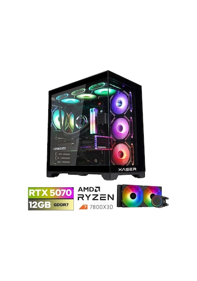 Xaser LEXUS-X260 R7-7800X3D 32 GB 1 TB M.2 NVMe SSD 12 GB RTX5070 Free Dos Masaüstü Oyuncu Bilgisayarı