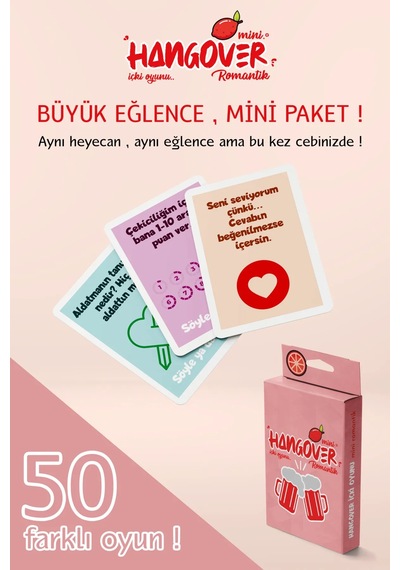Mini Hangover 4lü Süper Eğlence Paketi - Klasik , Kız Kıza , Romantik Ve Brutal İçki Oyunu