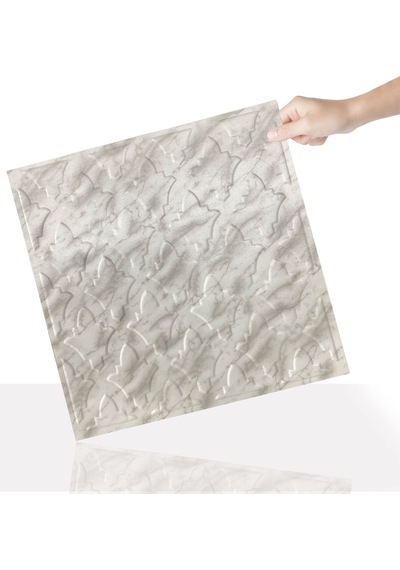 3 Boyutlu Duvar Paneli Kabartmalı Salon Desen Pvc 41x41 Cm/ 6 Adet /1 M² Mermer