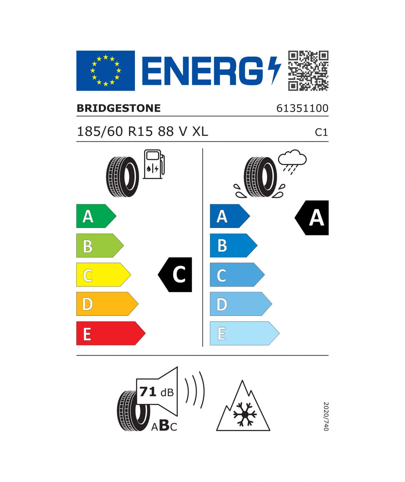 Bridgestone 185/60R15 88V XL A005 Evo Dört Mevsim Lastiği - 2026