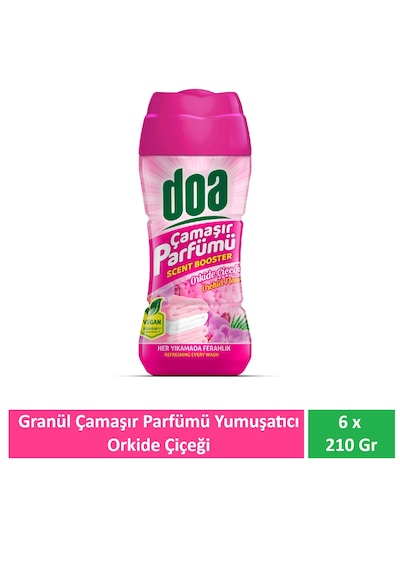 Doa Granül Çamaşır Parfümü & Çamaşır Yumuşatıcı Orkide Çiçeği 6 X 210 Gr 6'lı Set