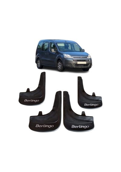 Citroen Berlingo 2008-2018 4'lü Berlingo Yazılı Tozluk Çamurluk Paçalık