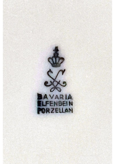 Elfenbein Porzellan Vintage Çerezlik Tabak 12 Cm Bej