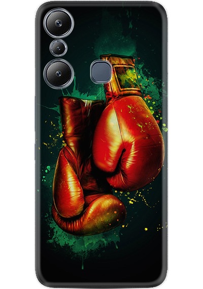 Infinix Hot 20i Kılıf Silikon Desen Özel Seri Boks Eldiveni 1763