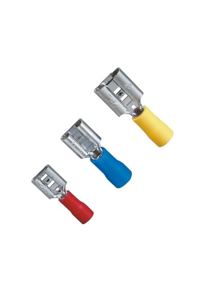 Tfd - 1638 0.5-1.5mm2 Dişi Faston Tip İzoleli Kablo Ucu Kırmızı - 200 Adet