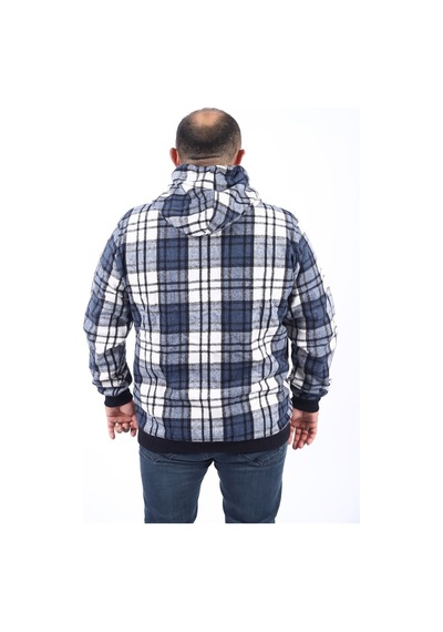 Moc Grande Mocgrande Kangaroo Pocket Oduncu Sweat-gömlek Stripe 22209 Indıgo İndigo