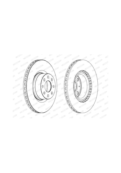 Fren Disk - Fiat Doblo, 500, Grande Punto, Punto - Ferodo-ddf1298