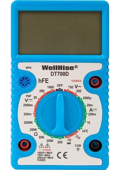 Wellhise DT-700D Geniş Ekran Ölçü Aleti Avometre Multimetre