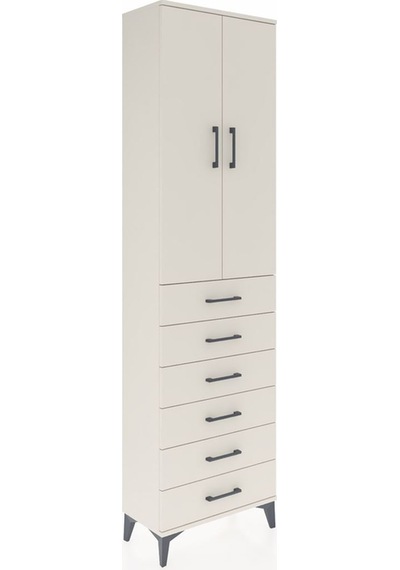 Arges Dolap 2 Raflı 6 Çekmeceli Tek Askılı 60x30x221 Aytaşı-a... Aytaşı