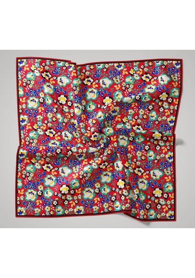 Silk Home Soft Eşarp 73090-04 Kırmızı, Turkuaz, Saks, Sarı, Siyah