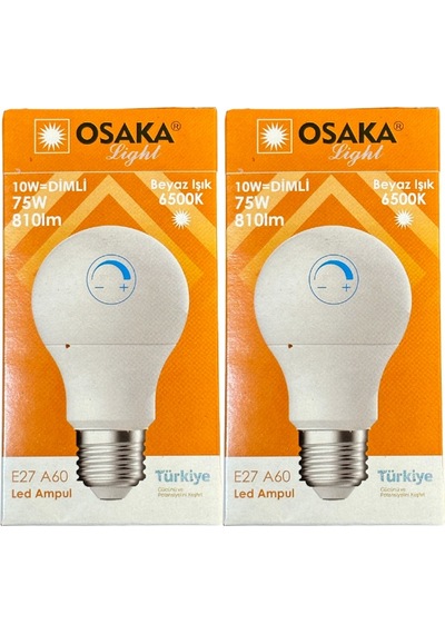 Osaka 10w 75w 6500k Beyaz Işık E27 Duylu Dim Edilebilir Led Ampul 2 Adet